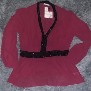 Maroon Bisou Bisou tunic